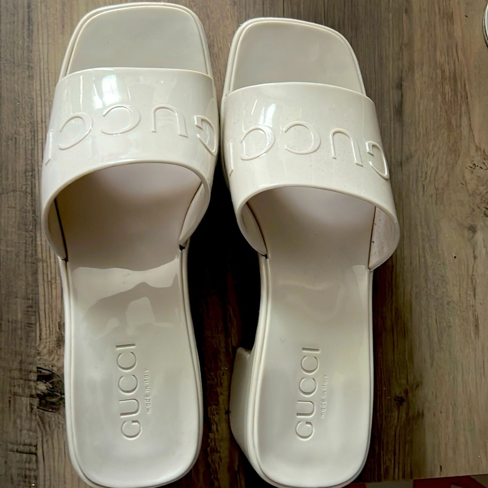 Gucci platform slides